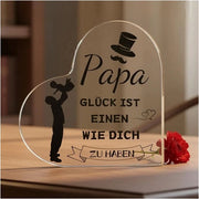 Regalo per il Papà - Decorazione per la Casa - Acquario in Acrilico - Cadeau per il Padre - Scultura Decorativa - Messaggio di Ringraziamento - Cadeau per il Nonno