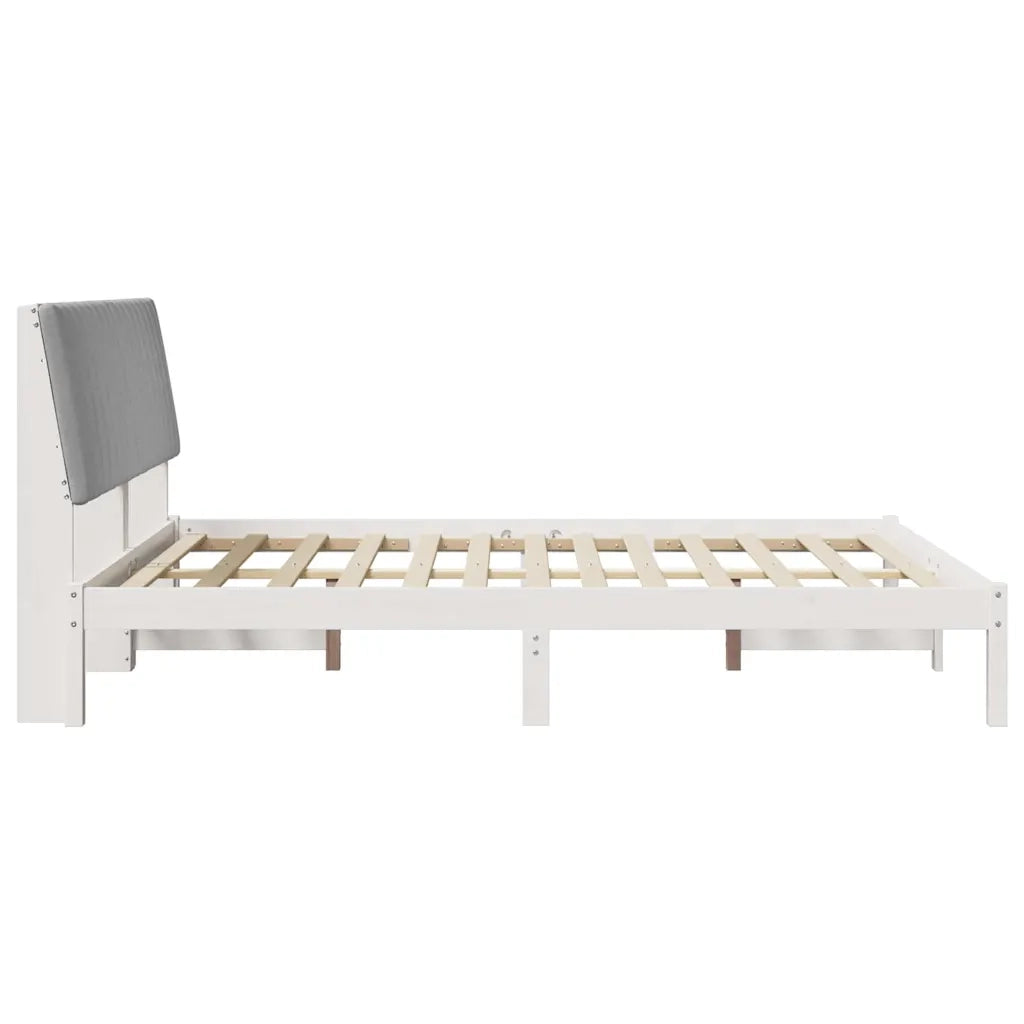 Struttura del letto Bianco 160 x 200 cm Pino massello