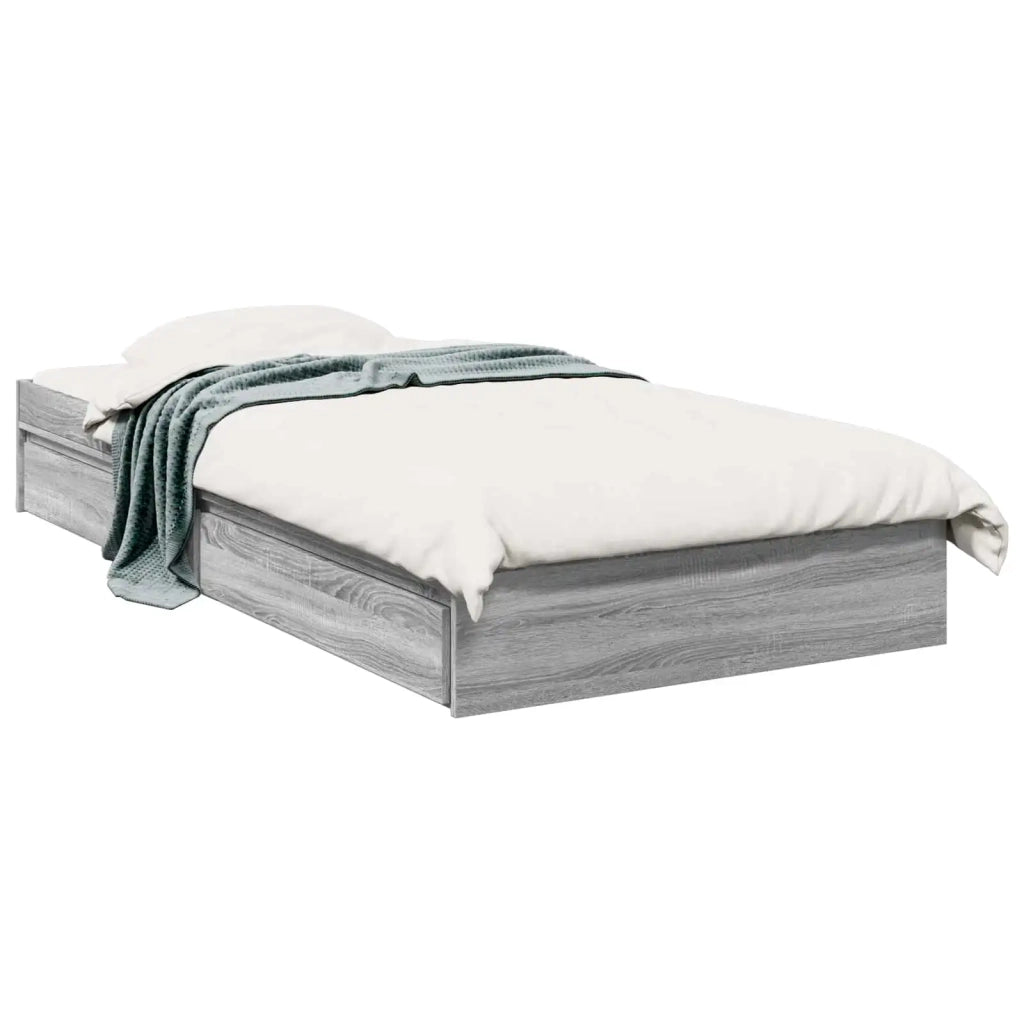 Telaio del letto con storage Sonoma grigio 80 x 200 cm 3429593