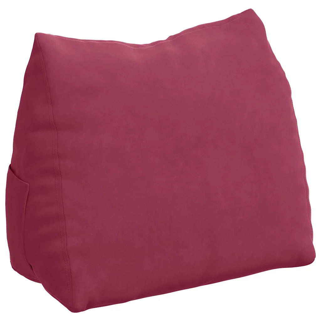 Cuscino per Schiena Rosso Vino 60 x 20 x 50 cm Tessuto in Cords 42015053