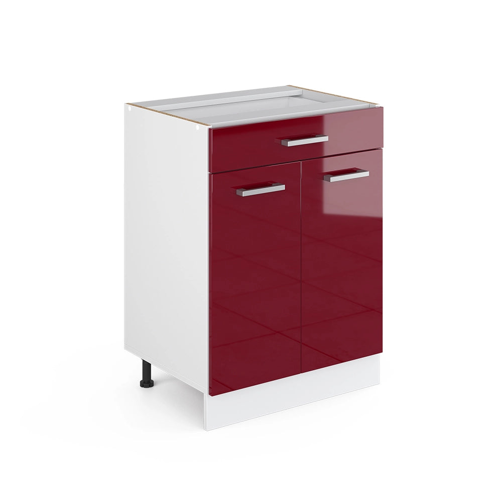 Vicco Frontale cucina Rosso lucido 59.6 x 70.8 cm frontale del mobile per mobile base con cassetti