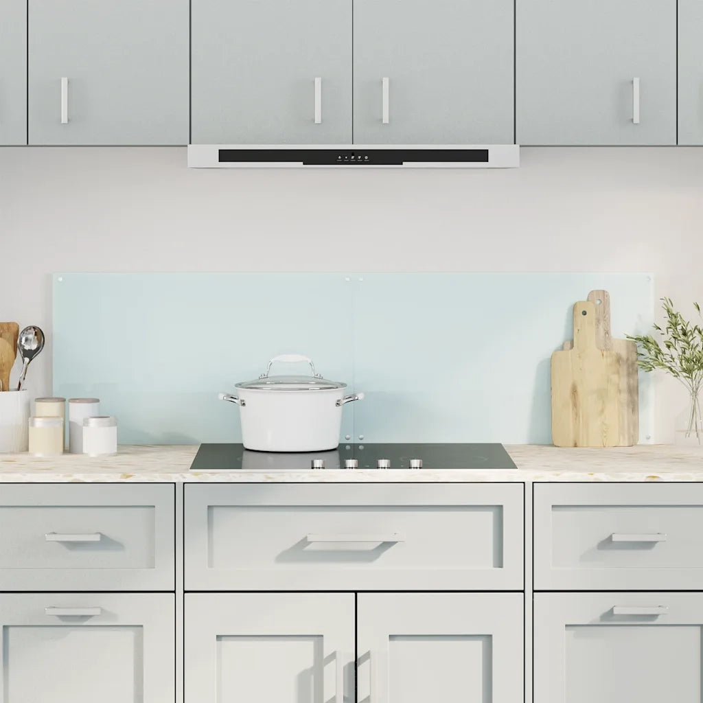 Paraschizzi per Cucina 2 pz Bianchi 70x60 cm in Vetro Temperato 3315785