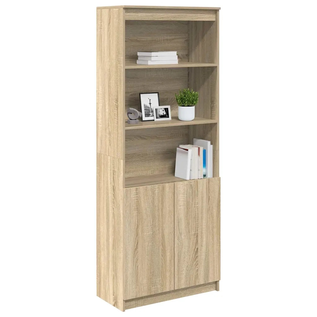 Credenza Rovere Sonoma 70x35x180 cm in Legno Multistrato