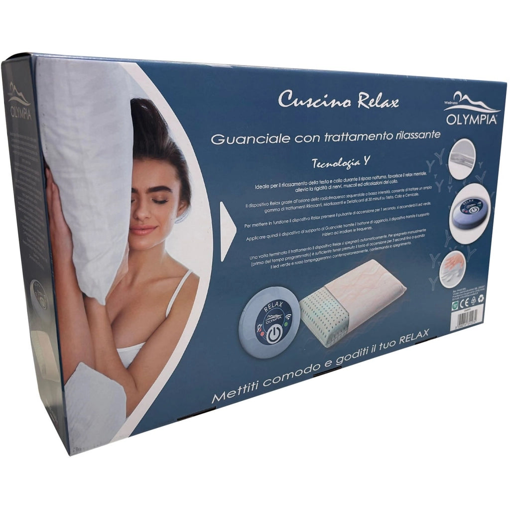 OLYMPIA Guanciale Relax Cuscino Rilassante Massaggiante Terapia Antistress 30 minuti