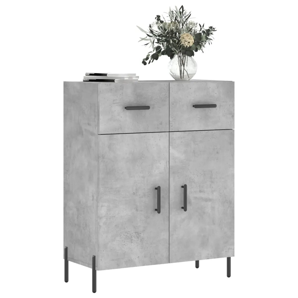 Credenza | Madia | Buffet da pranzo | Armadio da pranzo Grigio Cemento 69,5x34x90 cm in Legno Multistrato