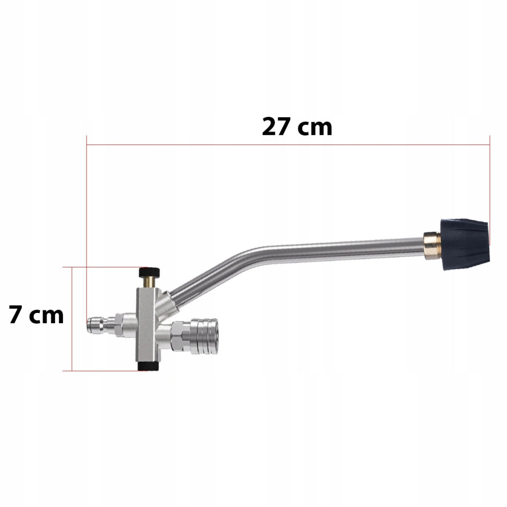 Lancia Doppia 2 in 1 DualJet Pro 1/4" 27cm – Acciaio Inox e Ottone | Quick Connect