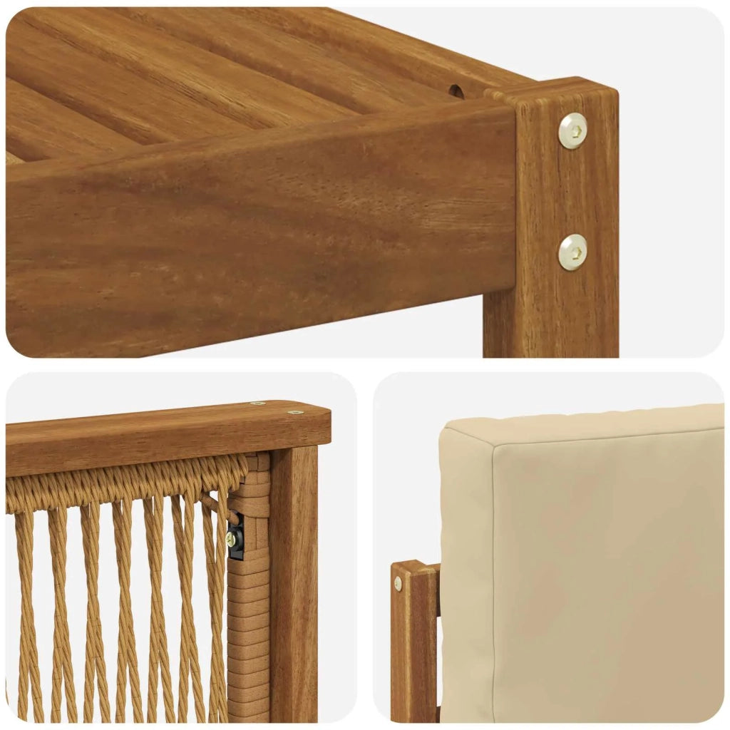 Set di divani da esterno 8 pz Naturale 3384929