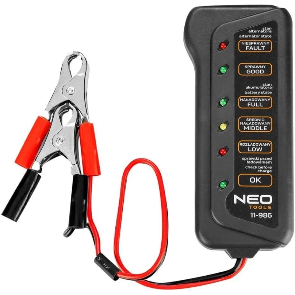 Topex 11-986 tester batteria a a lternatore 12 v - digital led