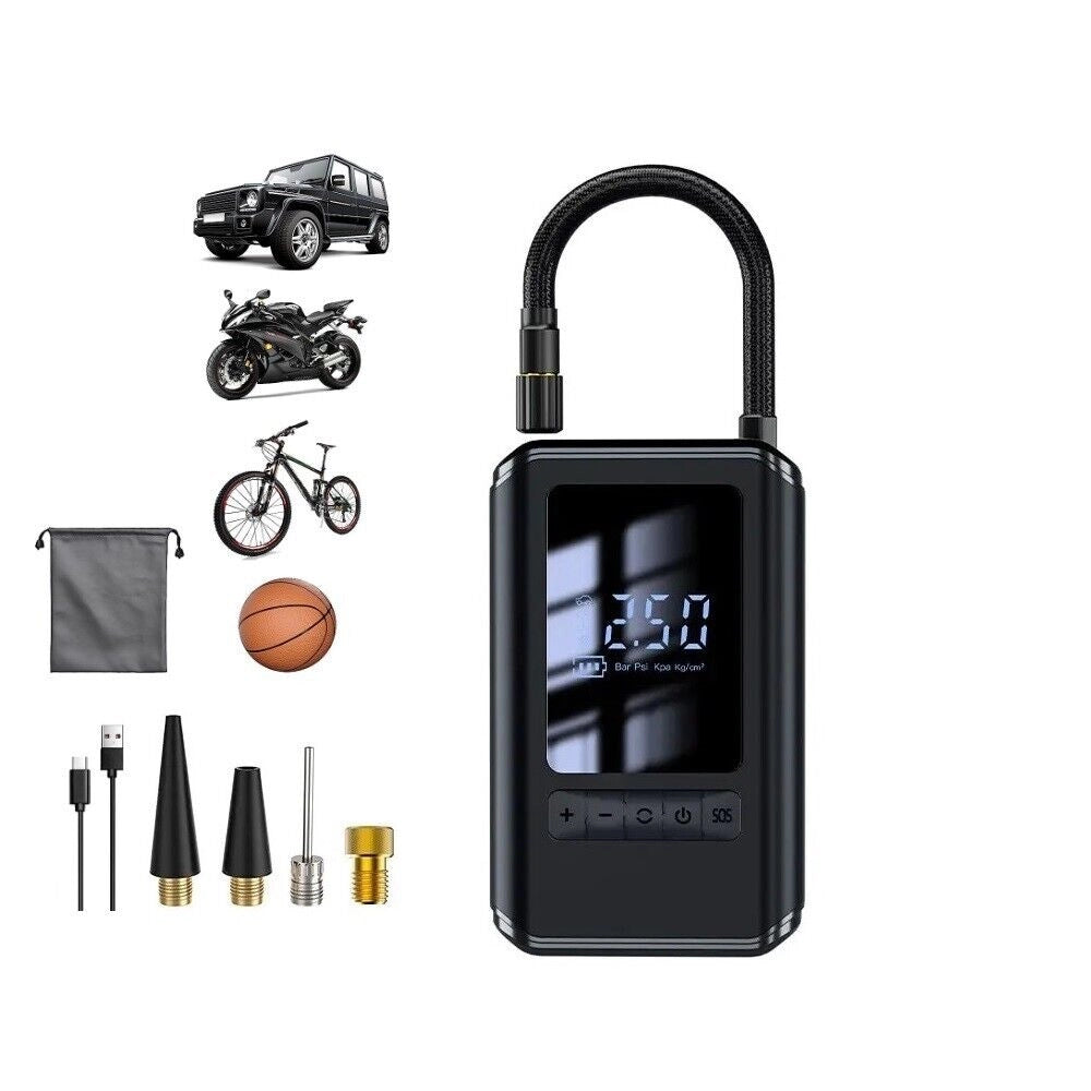 Super Mini Compressore Ricaricabile USB 12V per Bici Auto Moto Gonfiatore portatile