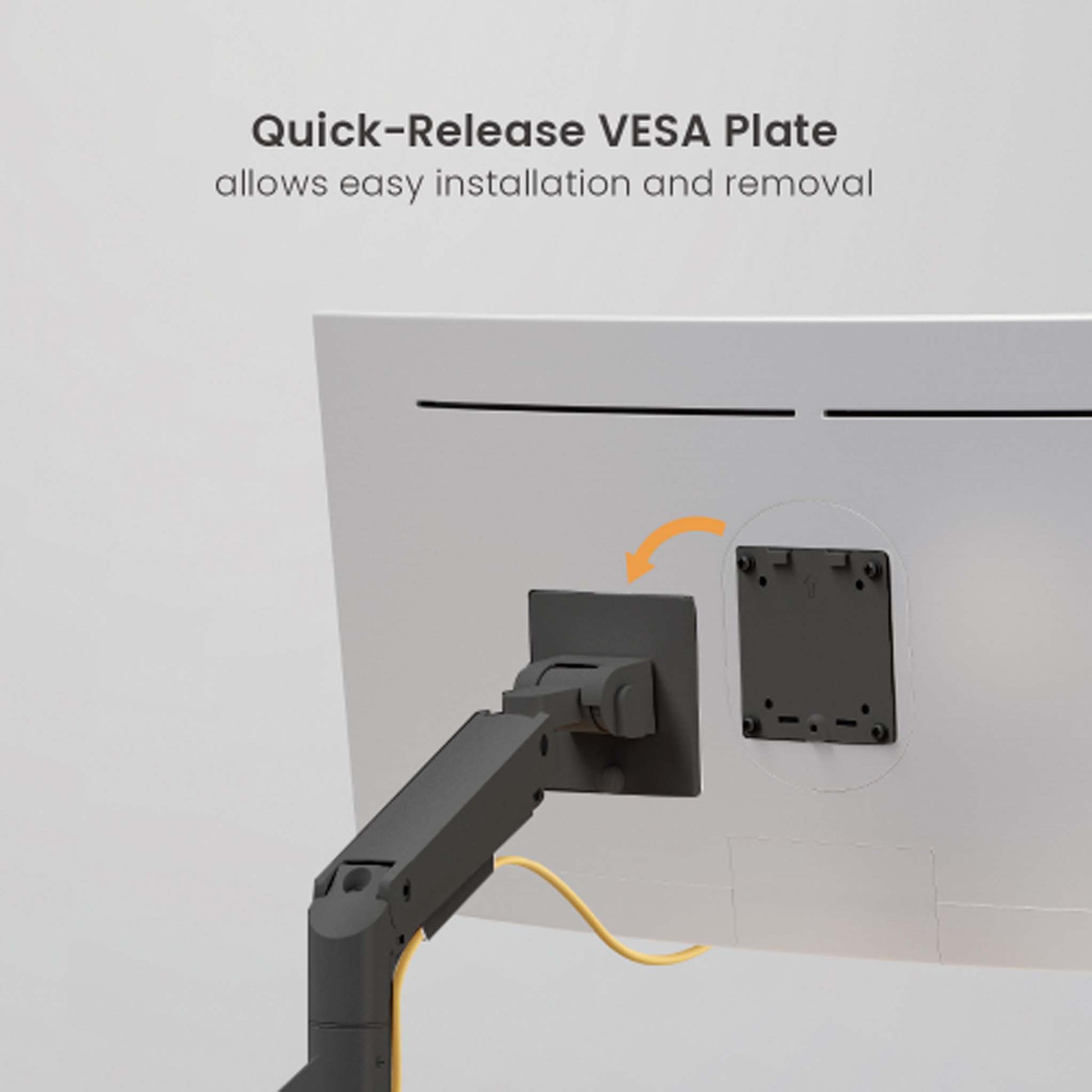Braccio monitor da scrivania Supporto per schermi da 17 a 49" conforme a VESA, con molla a gas