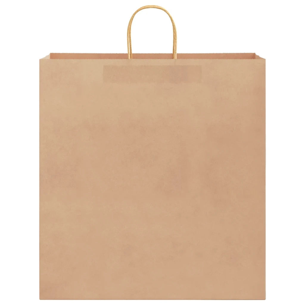 vidaXL Sacchetti di Carta 250 pz con Manici Marrone 45x17x48 cm