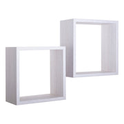 Set di 2 Mensole da Muro Modello Q-BIS, Cubi Arredo, Mensole Cubo, Cubi da Parete. Misure 35x35 p15.5 cm e 31x31 p15.5 cm. Finitura ROV. IMPERIALE - MADE IN ITALY