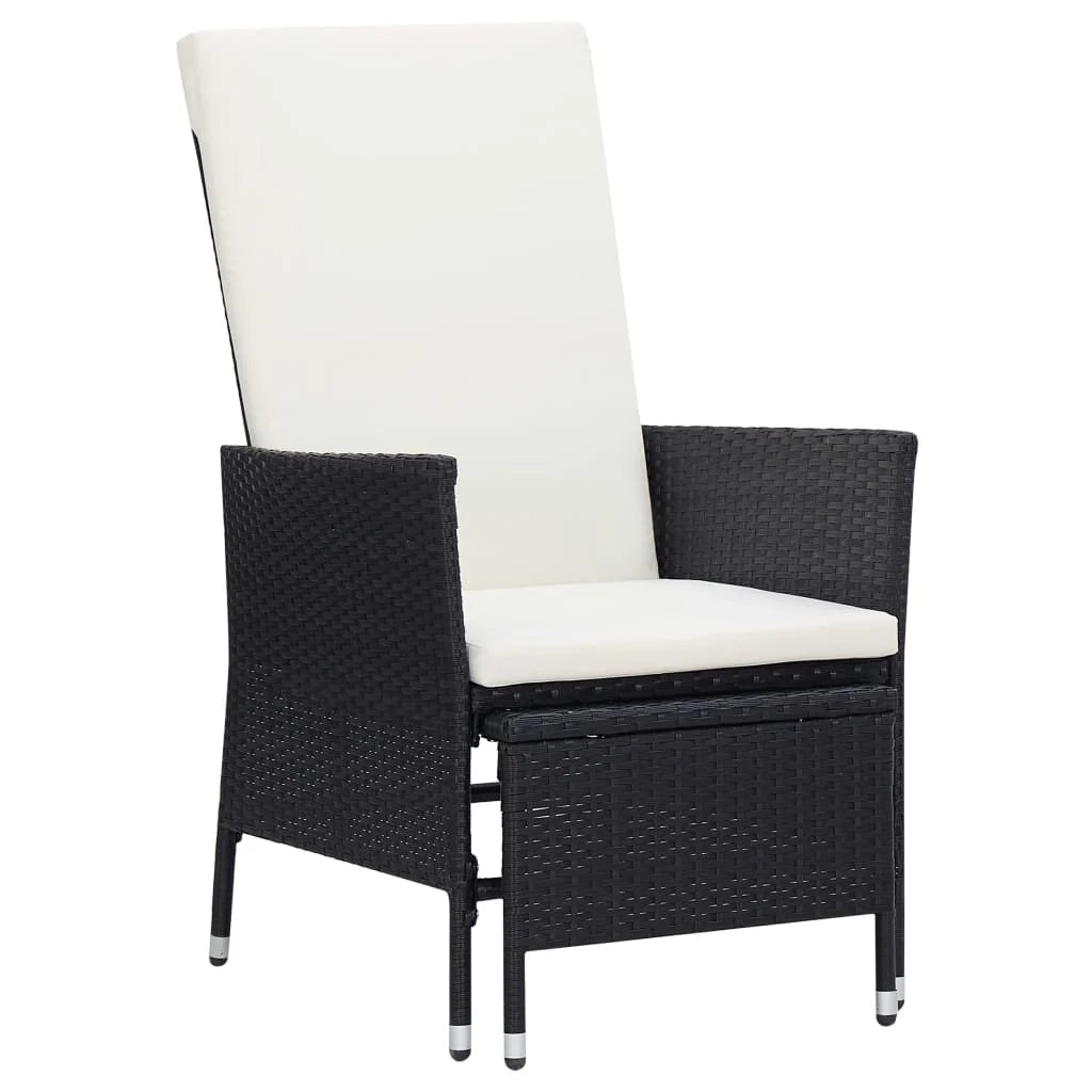Set di mobili da giardino mobili da esterno set da 2 pezzi con cuscini resina intrecciata nera 02_0015907