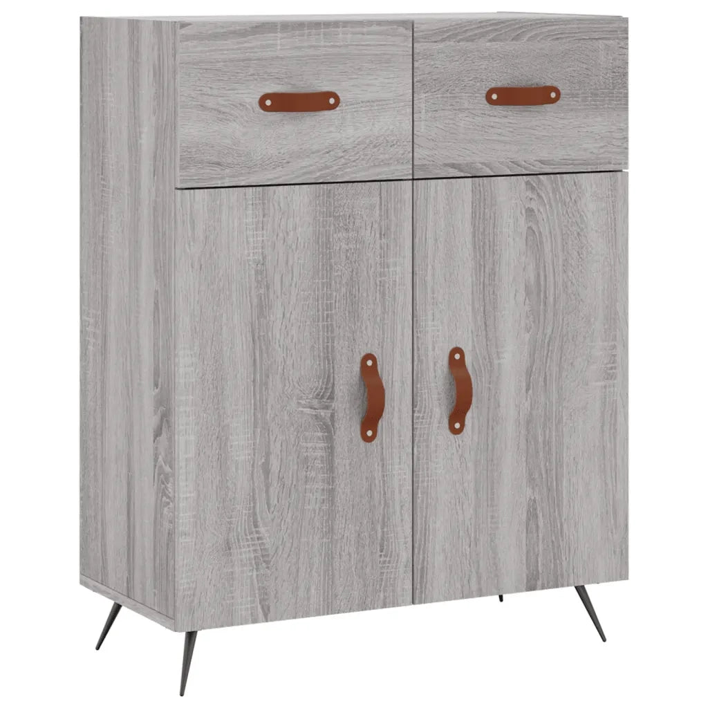 Credenza Grigio Sonoma 69,5x34x180 cm in Legno Multistrato 3200495