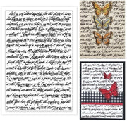 Stampa trasparente con lettere manoscritte - Stampi decorativi per carte