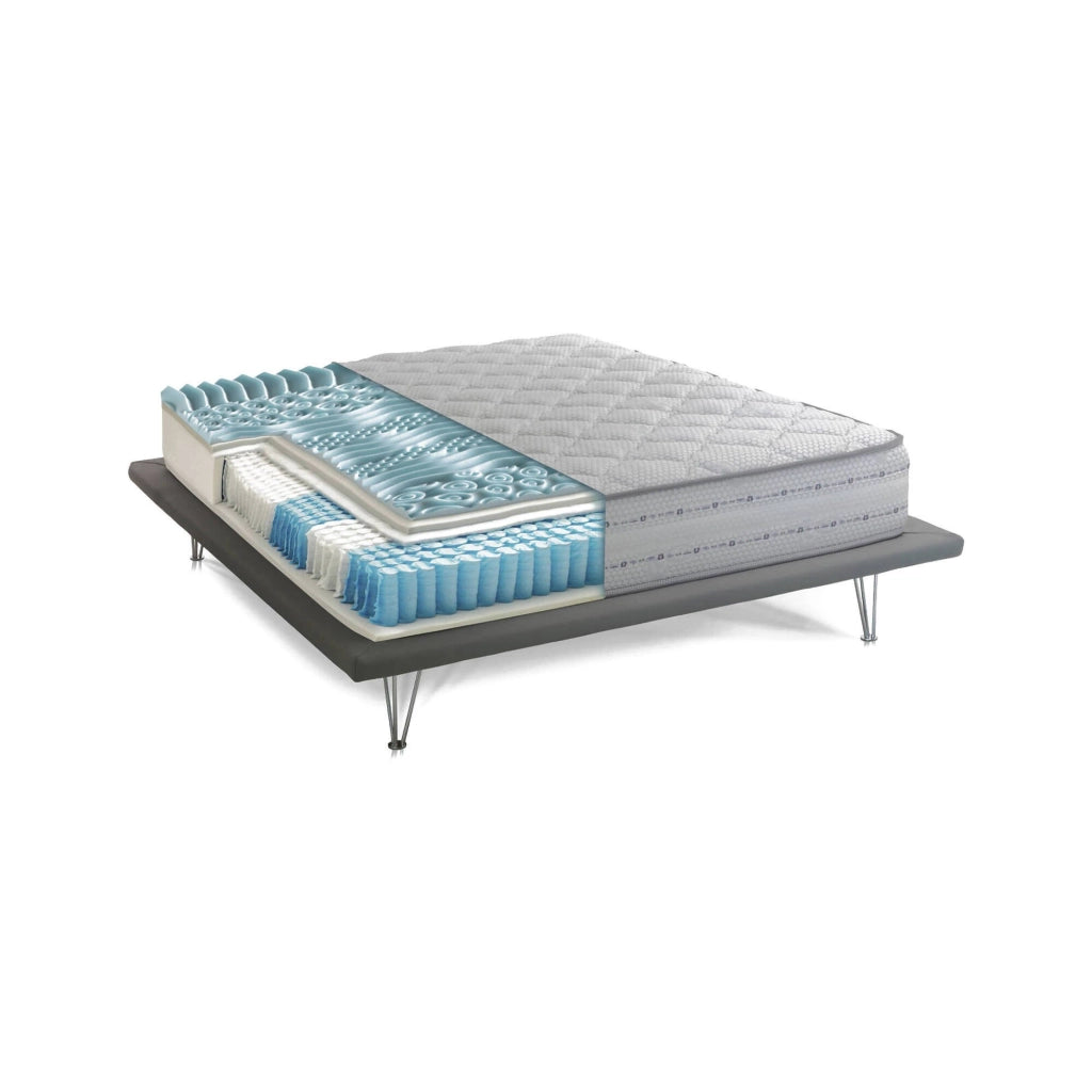 Materasso piazza e mezza Alona, Materasso in Memory Foam e Molle insacchettate, 100% Made in Italy, Antiacaro e Anallergico, cm 120x200 h26