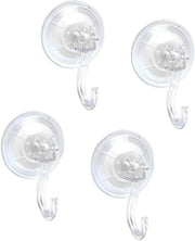 Set di Zughi per Superfici Liscie da 4 pezzi - Extra Resistenti - Riciclabili - per Superfici Liscie - Peso Massimo 5 kg - PVC Translucido - Materiale Plastico