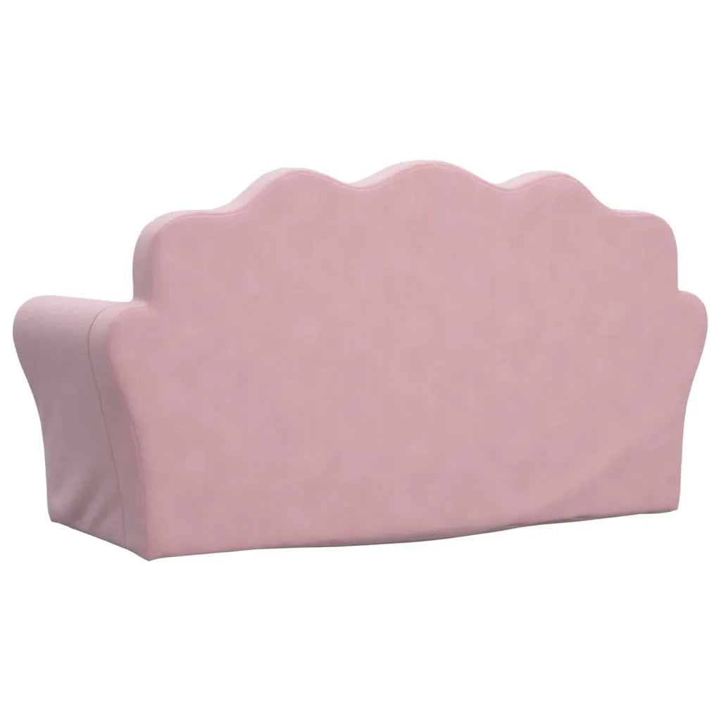 Divano letto | Sof¨¤ letto | Letto singolo per Bambini a 2 Posti Rosa in Morbido Peluche