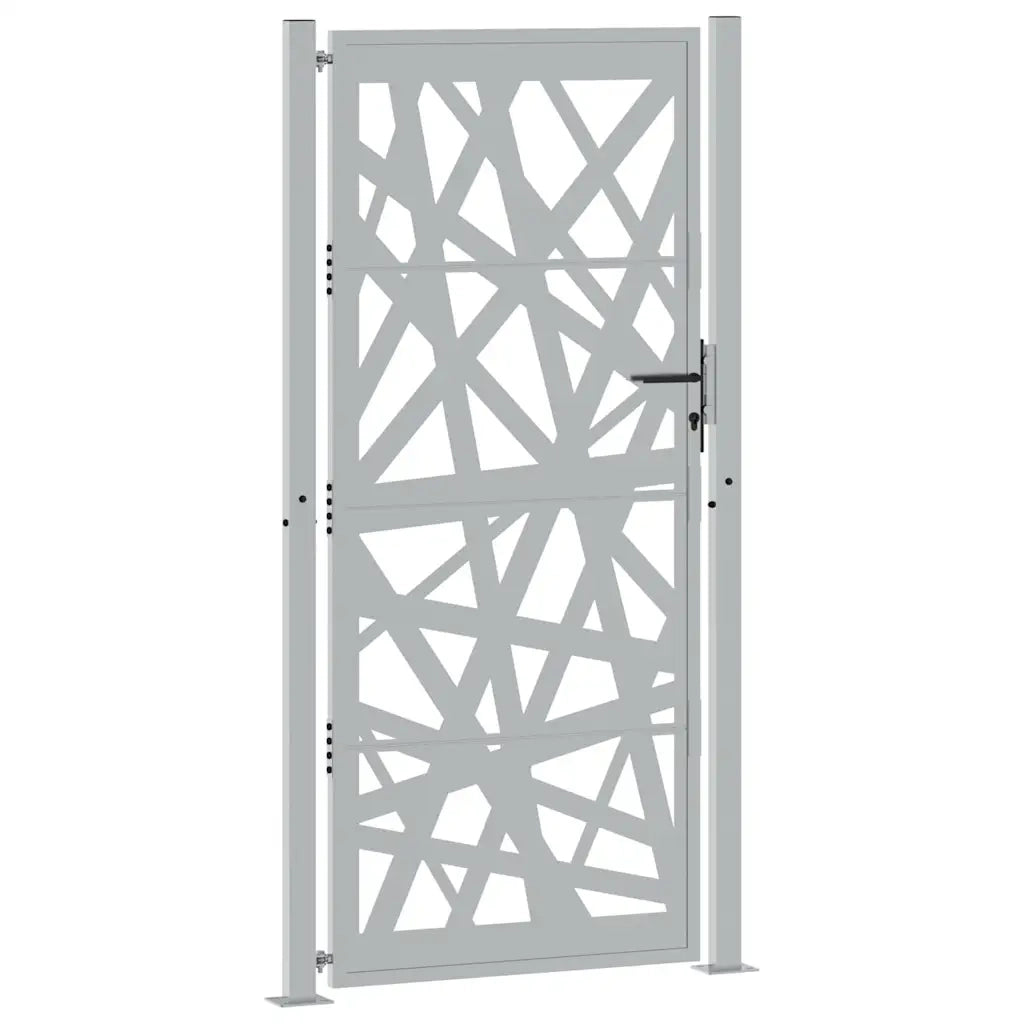vidaXL Cancello da Giardino 105x205 cm Acciaio Corten Design Leggero