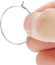 Orecchino rotondo con anello a forma di calice in stile vittorioiano - regalo per amica o promessa sposa