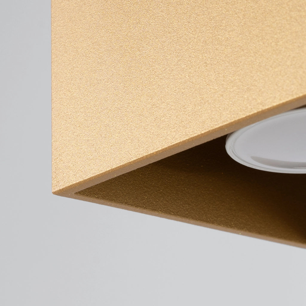 Faretto soffitto quadrato oro 10cm GU10 10W TETRIS