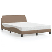 Letto con Materasso Cappuccino 140x200cm Similpelle