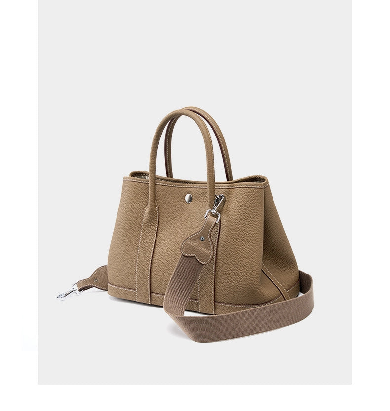 Borsa tote da donna in vera pelle, colore bronzo.