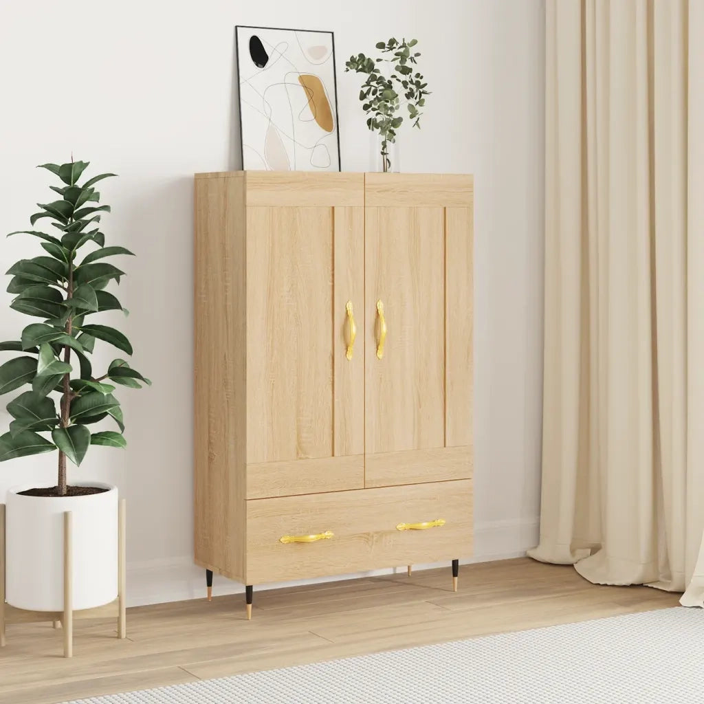 Credenza-Buffet-Armadio da cucina Rovere Sonoma 69,5x31x115 cm in Legno Multistrato 610976