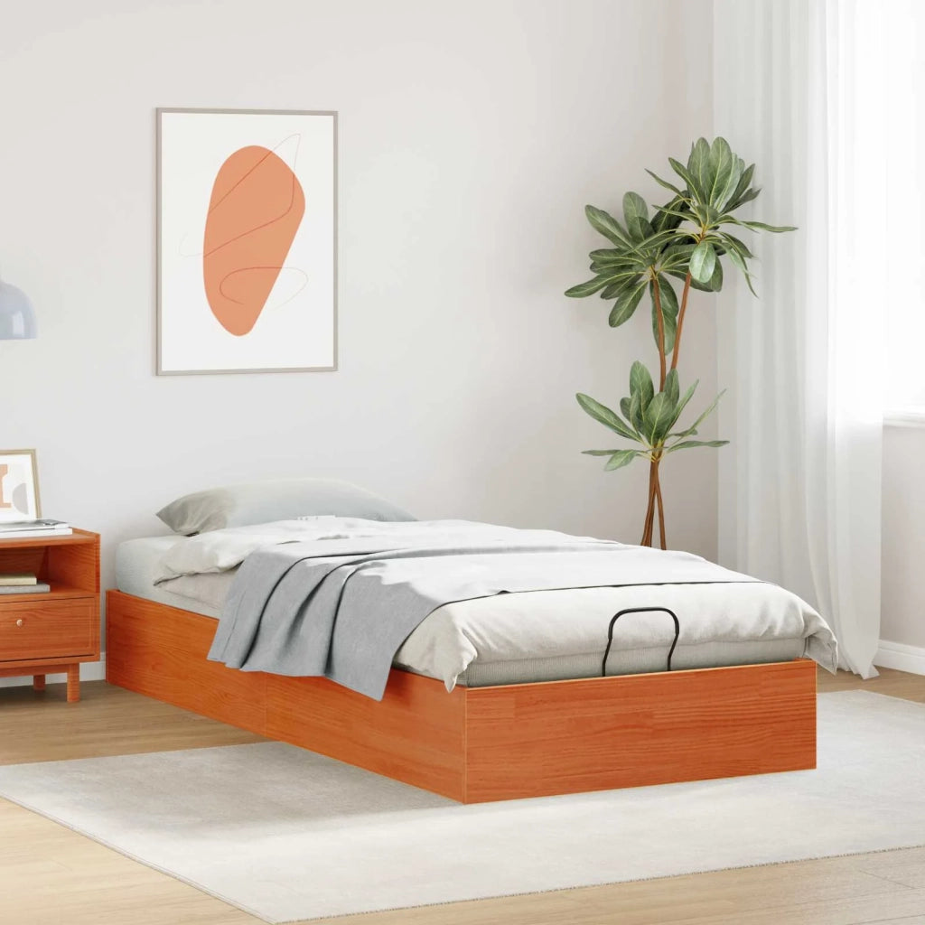 Telaio del Letto Ottomano con Ripostiglio Marrone Cera 3418764