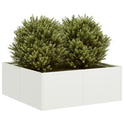Fioriera Bianca 80x80x30 cm in Acciaio 860802