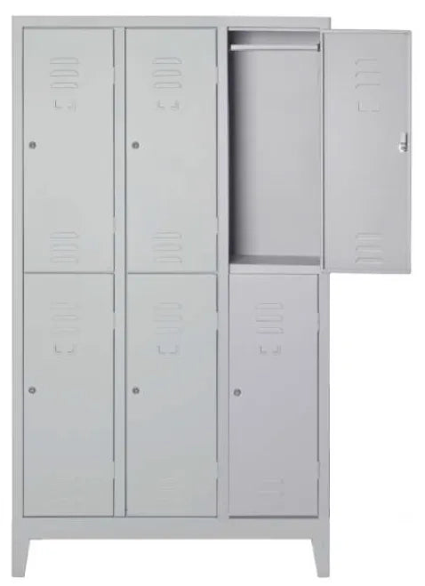 Armadio metallico sovrapposto multispogliatoio a 6 posti cm. 101x50x180h