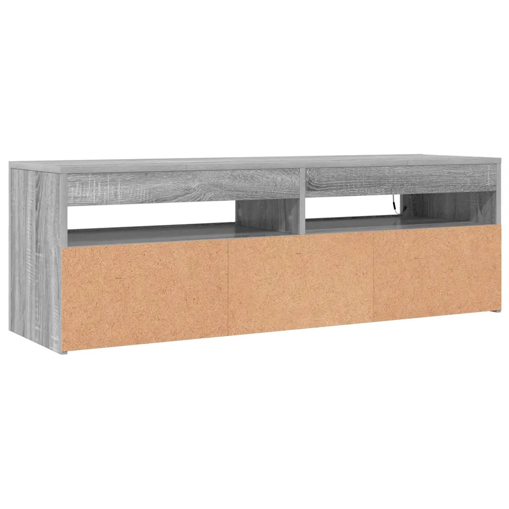 Mobile Porta TV con Luci LED Grigio Sonoma 120x35x40 cmcm 815688