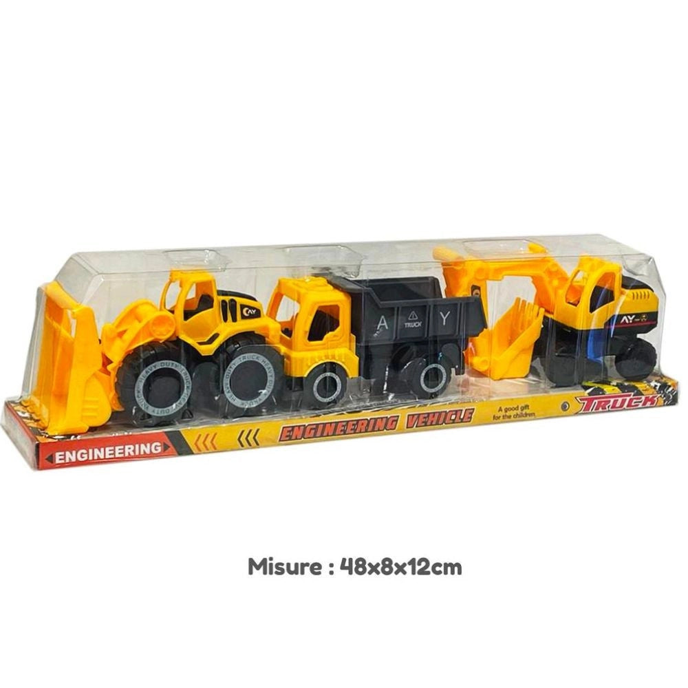 Trade Shop - Veicoli Costruzioni Mezzi Di Lavoro Escavatore Camion Giocattolo Per Bambini -