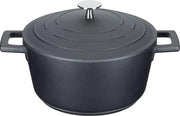 Piatto da cottura in alluminio a forma rotonda da 25 L con coperchio - MasterClass