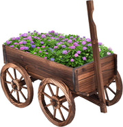 Cassetta per Fiori Finestra Fioriera per Piante Decorativa, con Ruote, Marrone