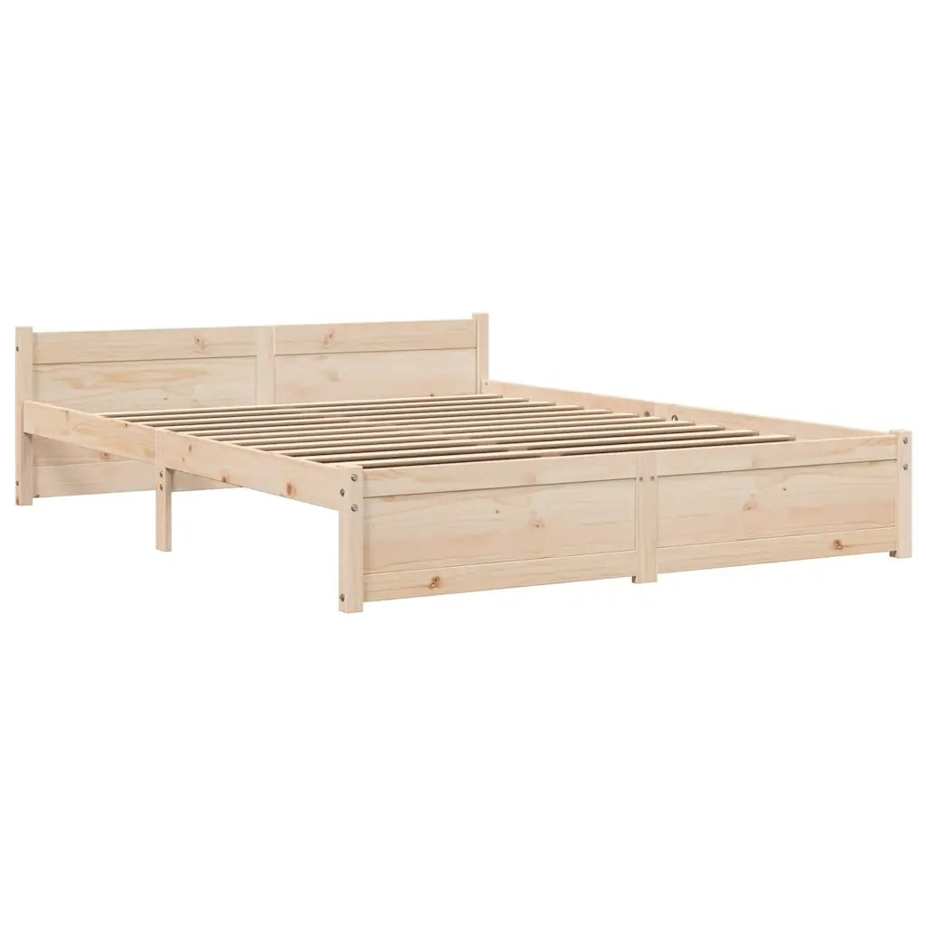 Giroletto-Struttura Letto in Legno Massello 135x190 cm Double 119346
