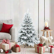 Albero di Natale Artificiale Snodato Foderato di Neve Bianco