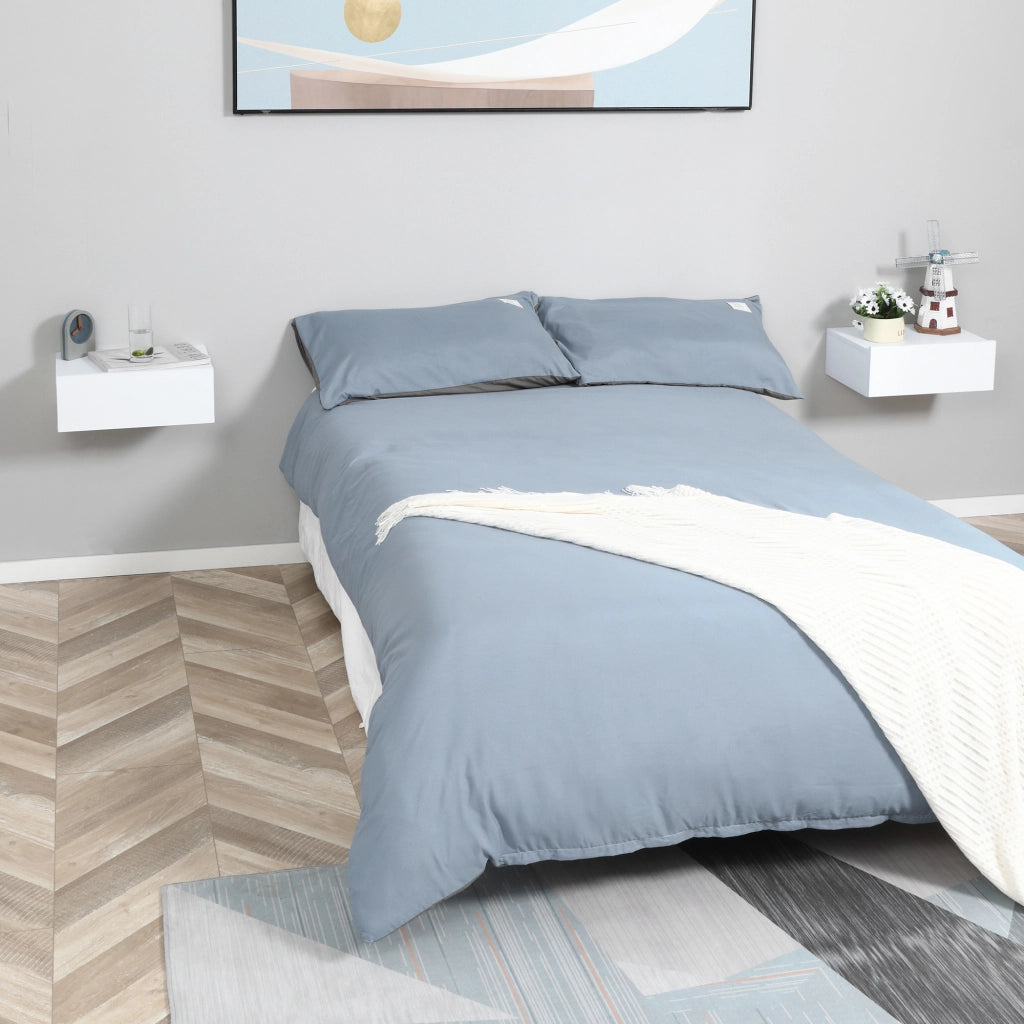 Tavolini da notte a muro ¨C zephmum ¨C Bianco
