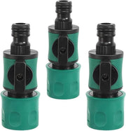 Set di 3 valvole di chiusura per connessione di tubi, connessione di tubo con valvola di chiusura, attacco di tubo, valvola di tubo, estensore, valvola universale, interruttore, attacco di tubo