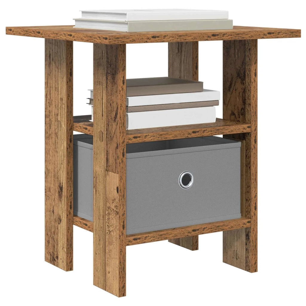 Set di 2 Comodini | Armadio da Notte | Mobiletto da notte Legno vecchio 41 x 40 x 45 cm Legno multistrato