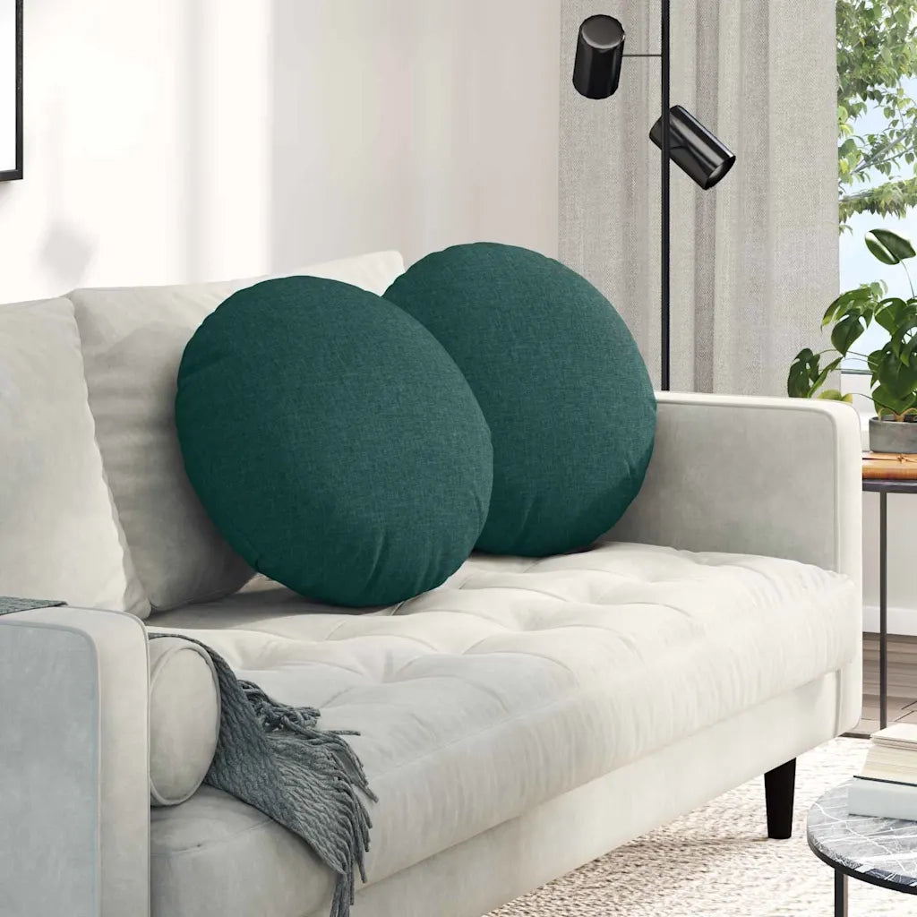 Cuscini per Seduta 2 pz | Cuscini per sedie Verde Scuro ?50 x 19 cm Tessuto