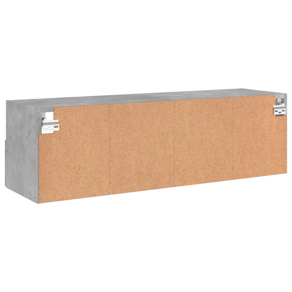 Mobile TV multimediale mensola TV credenza TV montaggio a parete adatto per sala da pranzo soggiorno camera da letto 100 x 30 x 30 cm legno ingegnerizzato grigio 02_0027736