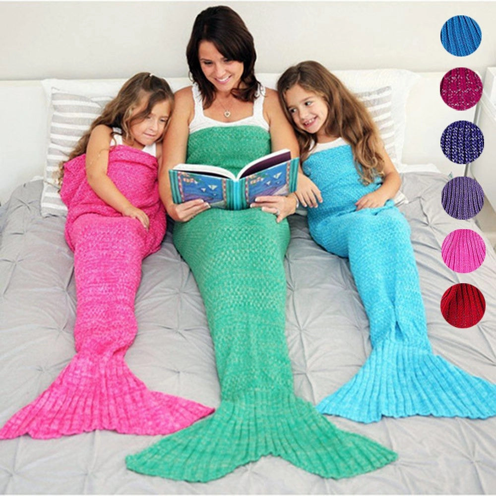 Trade Shop - Coperta A Forma Di Coda Di Sirena Vari Colori Sirenetta Riscalda Piedi Plaid -