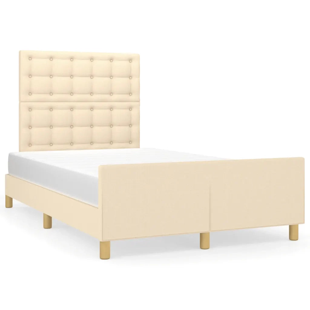 Giroletto senza Materasso-Struttura Letto Crema 120x200 cm Tessuto 717414