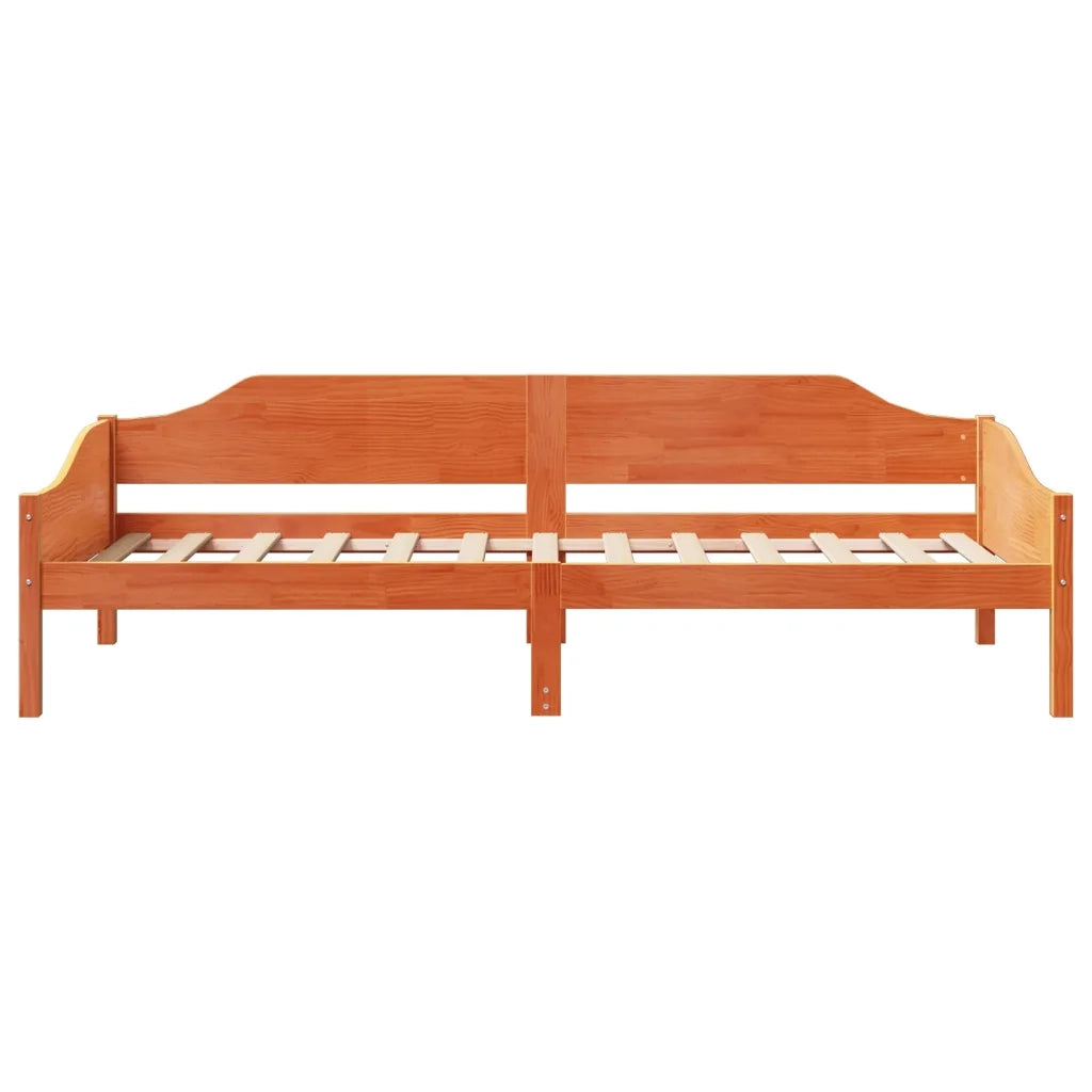 Letto senza Materasso Marrone Cera 90x200 cm Legno di Pino