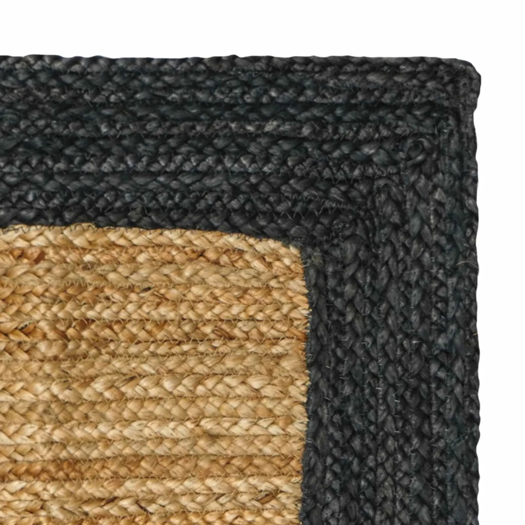Tappeti per area Naturale e Grigio Scuro 60 x 200 cm Juta