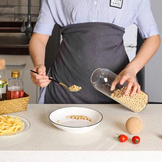 Contenitori in vetro con coperchio - Stagnazione dell'aria - Tappo di gomma - 45 oz/1,24 l