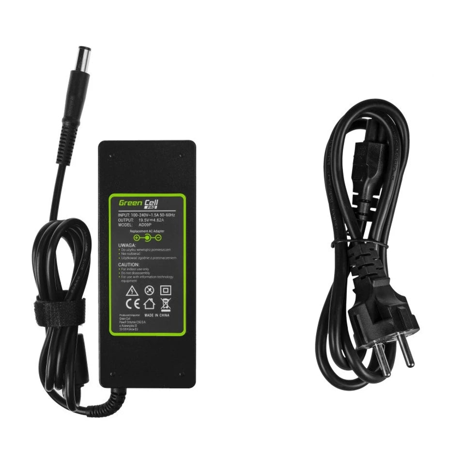 Caricatore Green Cell AD07AP AC Adapter per Dell 19.5V 3.34A 65W / 7.4mm-5.0mm