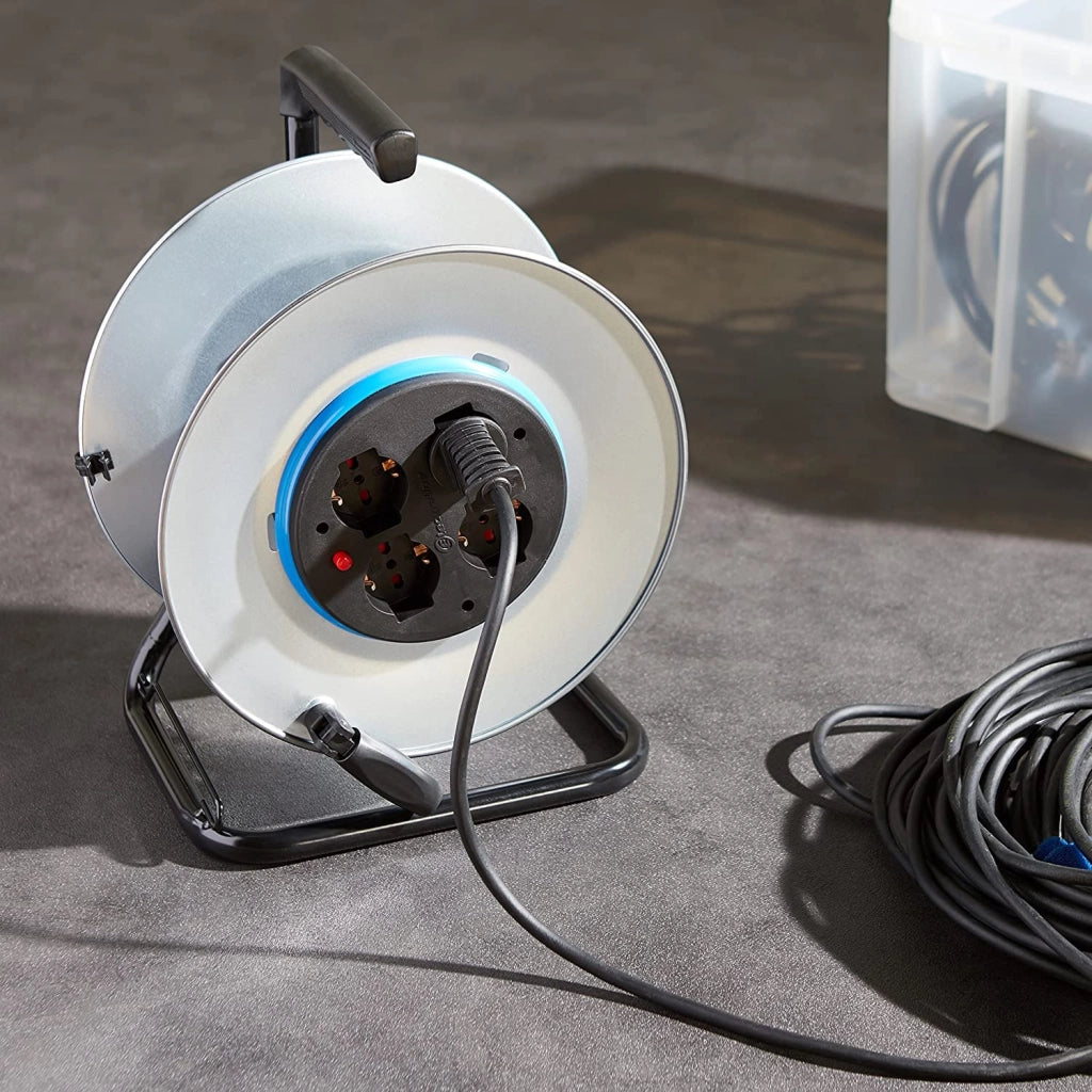 Avvolgicavo Domestico con Cavalletto Senza Cavo 50 m Electraline