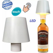 Trade Shop - Lampada Led Per Bottiglia Tappo Tavolo Touch Dimmerabile 3 Tonalità Ricaricabile -